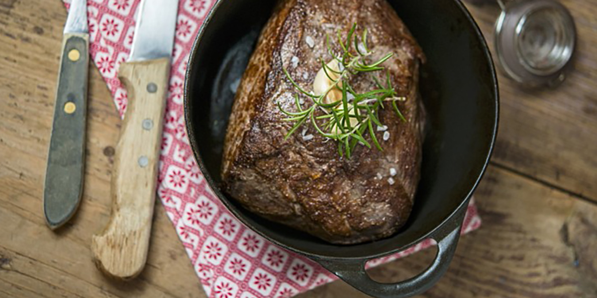 ROAST BEEF WITH ROSEMARY AND GARLIC IN A POT NZ Springvale Beef